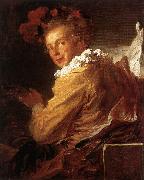 Jean Honore Fragonard, Man Playing an Instrument